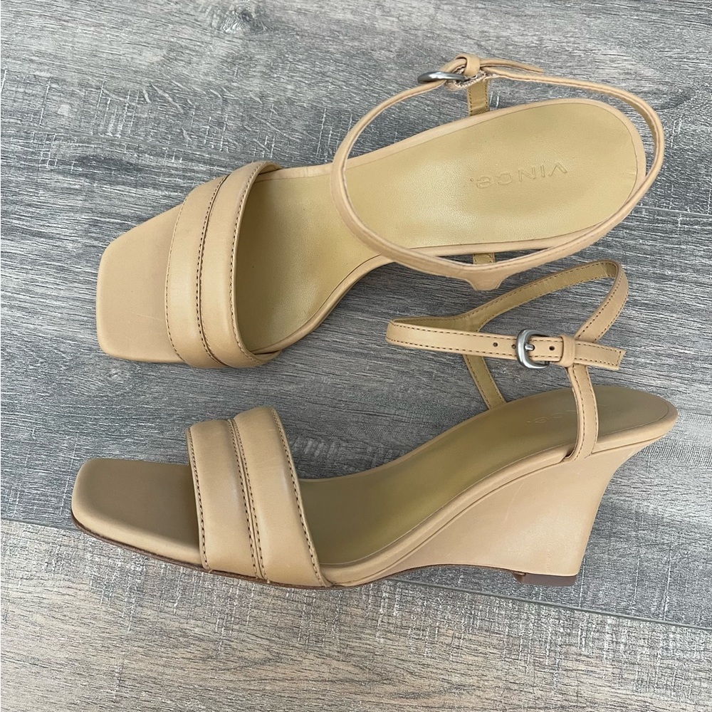 New Vince Prema Leather Wedge Sandal size 11 - Picture 4 of 8